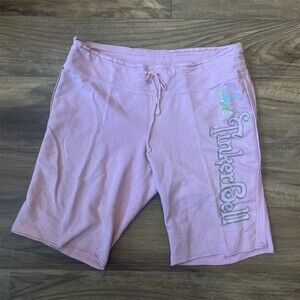Vintage Disney Tinker Bell Lounge Shorts Womens XL Pink Drawstring Y2K